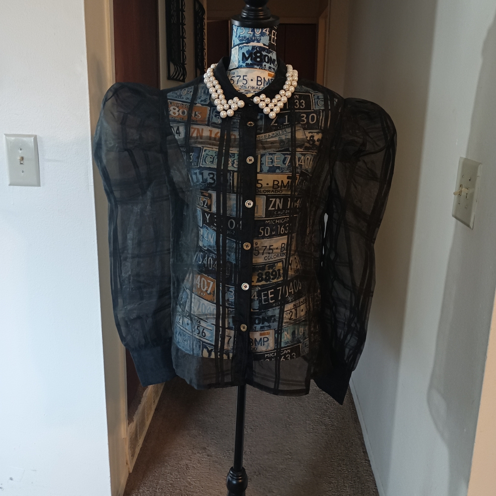 Elegant Black Sheer Women's Jacket